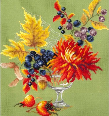 Produktbild von Magic Needle Zweigart Edition Kreuzstich Set "Herbststrauß", Zählmuster, 20x23cm