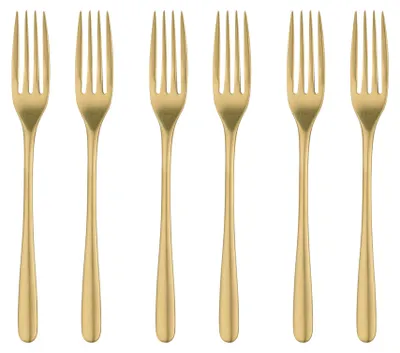 Produktbild von Tischgabeln Set 6 Stück LUI GOLD Goldenfarben - Verlo