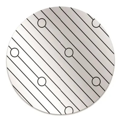 Produktbild von Rundmatte - Stuhlunterlage Bürostuhlunterlage - Rund Ø 100 cm - Bodenmatte - Fußmatte - Gestreiftes Muster