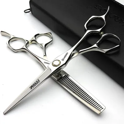 Image de Ciseaux de coiffure 6 pouces en acier inoxydable, lot de 2