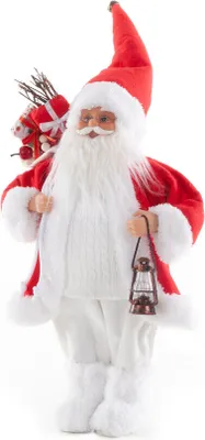 Obrázek produktu pro Eurofirany Santa Claus s lucernou vícebarevnou 45 cm Nikolaus vánoèní dekorace