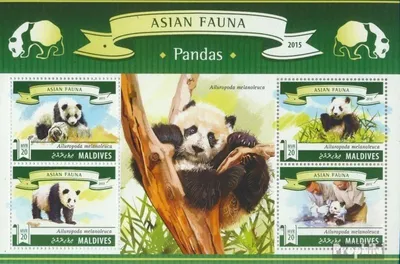 Produktbild von Briefmarken Malediven 2015 Mi 5840-5843 Kleinbogen (kompl. Ausg.) postfrisch Pandas