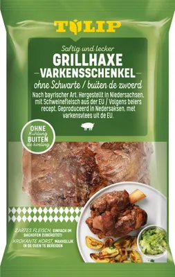 Produktbild von TULIP Haxe ohne Schwarte 500g - Vakuumverpackt - Grillhaxe für Backofen oder Grill