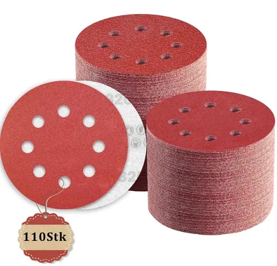Productafbeelding van Set van 110 Schuurdiscs 125mm met Grit 320 voor Excentrische Schuurmachines