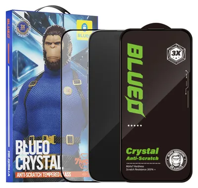 Produktbild von Blueo - Crystal Anti-Scratch Schutzglas für iPhone 16 Pro Max - Schwarz