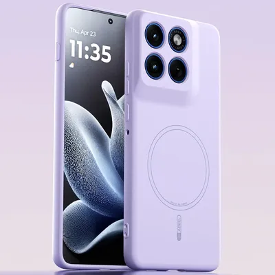Obrázek produktu pro Magnetické pouzdro pro Motorola Edge 70, kompatibilní s MagSafe, tekutý silikon, nárazuvzdorné a odolné proti poškrábání Fialová
