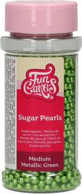 Produktbild von FunCakes Sugarpearls Metallic Grün 80g