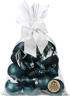 Produktbild von Weihnachtskugeln und Formen Kunststoff 5-7cm 30er Set - Emerald