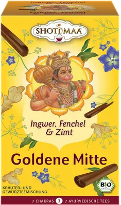 Produktbild von Shoti Maa - Goldene Mitte - Ingwer, Fenchel & Zimt - 16x2g