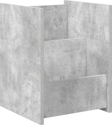 Zdjęcie produktu dla Regał na gazety z półką Szary beton 35 x 35 x 45 cm