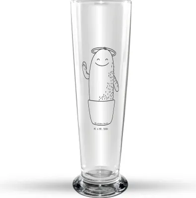 Produktbild von Mr. & Mrs. Panda Bierglas Kaktus Heilig - Transparent - Geschenk, Familie, Heiligenschein, Bier Glas, Bruder, Kakteen, Trinkglas, Glasbierglas, Bierbecher, Freundin