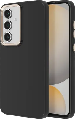 Image de Avizar, housse de protection pour Samsung Galaxy S24 FE, bord de caméra métallique, noir