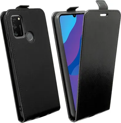 Zdjęcie produktu dla Etui z klapką na telefon Honor 9A Pionowe składane etui ochronne z klapką w kolorze czarnym