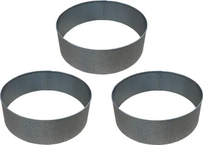 Produktbild von Rasenkanten Baumring Metall Kreis Ø 37 cm x 12 cm verzinkt - 3er