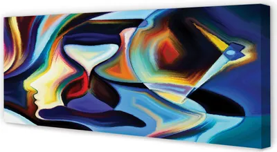 Imagen del producto de Cuadro para pared, dimensiones 125x50 cm. Obra de arte para pared. Colores del cuadro