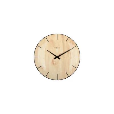 Produktbild von NeXtime NE-3249 Wandklok Edge-Wood-Dome Dia 35cm Kunststof Licht Bruin