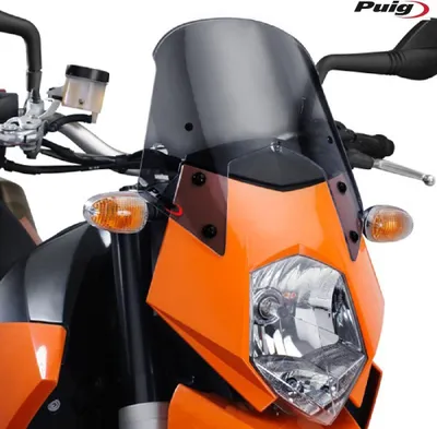 Image de Ecran PUIG sport fumé foncé homologué ABE pour Ktm
