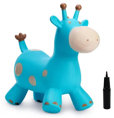 Immagine prodotto di Animale gonfiabile a forma di giraffa, adatto a bambini dai 18 mesi ai 6 anni