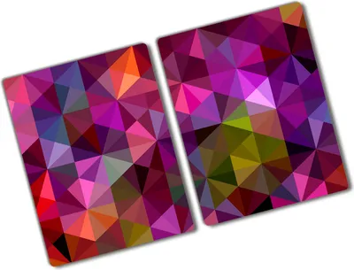 Produktbild von Tulup Glas Herdabdeckplatte - 2x40x52 cm - Glaskeramikkochfeld-Abdeckung Spritzschutz Glasabdeckplatte Kochplattenabdeckung und Schneidebrett - Zweiteilig - Kunst: modern & klassisch - Wellen Abstraktion - Mehrfarbig