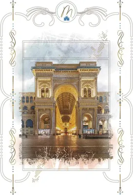 Produktbild von Karte 12 x 18 cm + Umschlag Galerie Mailand – DaVinci