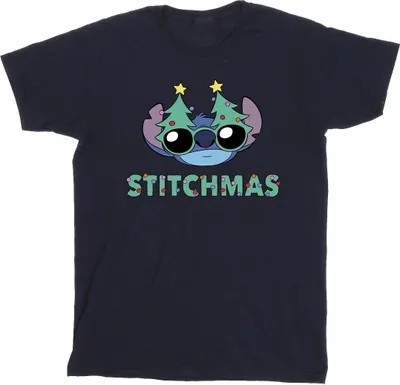 Produktbild von Disney - "Stitchmas" T-Shirt für Herren BI33804 (L) (Marineblau)