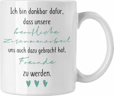 Produktbild von Trendation - Kollegin Tasse Geschenk Beste Arbeitskollegin Geschenkidee Abschied Abschiedsgeschenk Wenn Aus Kollegen Freunde Wird (Weiß)