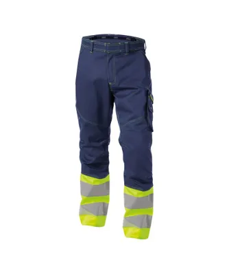 Produktbild von DASSY® Phoenix Warnschutzhose DUNKELBLAU/NEONGELB Gr.42 Länge: STANDARD