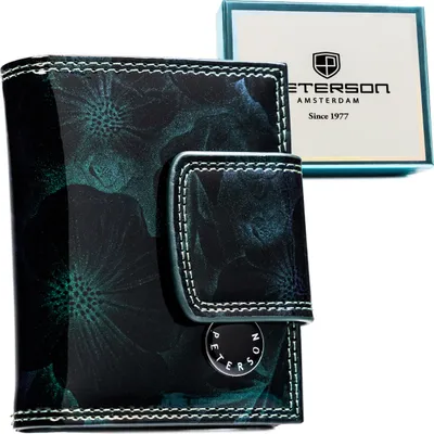 Obrázok produktu pre Peterson dámska peňaženka z kože zelená RFID 10,5×8,5 cm