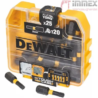Image de Jeu de 25 embouts à percussion Torx 20 Torsion DT70557T DeWalt