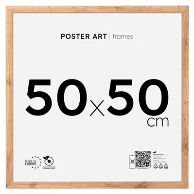 Produktbild von Bilderrahmen 50x50 cm für Fotos und Poster, Eiche Wotan, MDF – Poster Art