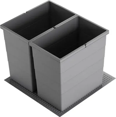 Obrázek produktu pro Odpadkový koš Hailo 3301772 Allegro 380 vložka 2x 28 litrů tmavě šedý
