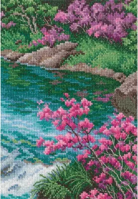 Produktbild von RTO Kreuzstich Stickpackung „Im Augenblick – Blumen“, Zählmuster, Aida 16, 13x19cm