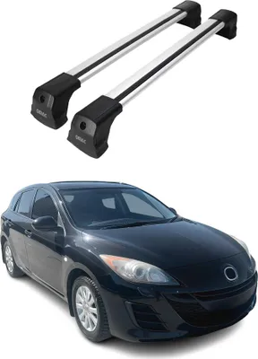 Immagine prodotto di Barre trasversali da tetto per Mazda 3 2003-2009 HB Berlina, alluminio grigio