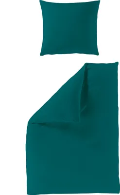 Produktbild von Traumschloss Satin Bettwäsche  uni 135 x 200 cm smaragd UNI, unifarben