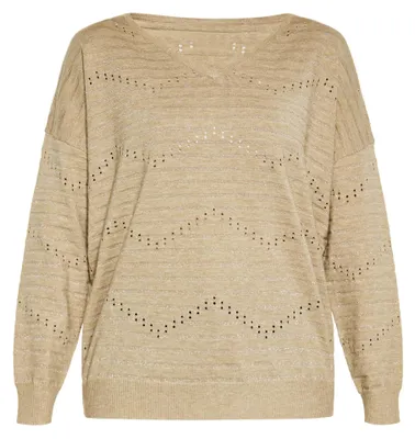 Zdjęcie produktu dla Sweter damski LYNNEA – beżowy, rozmiar M/L