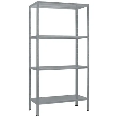 Produktbild von SCHULTE Regalwelt Steckregal mit 4 PowerMAX Fachböden, 65 kg Tragkraft, 180x80x40 cm (HxBxT), granit, Lagerregal, Werkstattregal, Kellerregal, Garagenregal, Metallregal