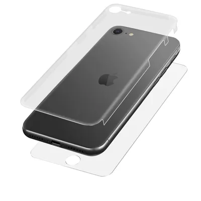 Image de Avizar, film protecteur antibactérien avant et arrière pour iPhone SE 2022, transparent