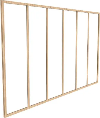 Produktbild von Pulverbeschichtete Aluminium-Glaswand 180 x 130 cm - Natürliches Licht - BAYVIEW