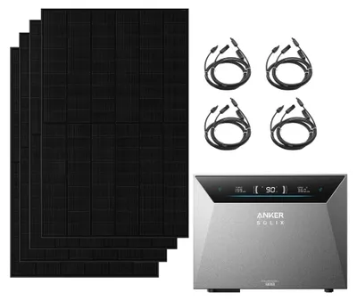 Produktbild von Anker Solix 2000W Balkonkraftwerk mit 4×500Wp Solar Modulen inkl. Anker Solarbank 4 Pro Speicher 5024Wh