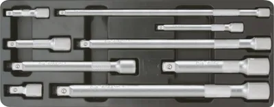 Immagine prodotto di KS Tools Set di prolunghe da 1/4 di pollice + 3/8 di pollice + 1/2 di pollice, 9 pezzi.