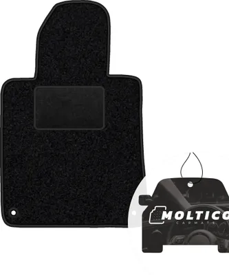Produktbild von moto-MOLTICO Fahrer Fußmatte Auto Velours Fahrerseite Autoteppiche Schwarz Fahrermatte 1-teilig passend für Peugeot 508 2010-2018