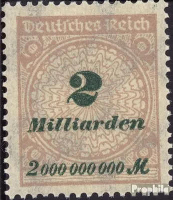 Produktbild von Briefmarken Deutsches Reich 1923 Mi 326A W , Walzendruck gestempelt Hochinflation