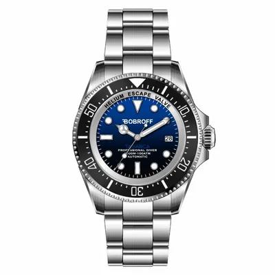 Produktbild von Herrenuhr BF00 Automatik Saphirglas 44 mm Edelstahl Blau 100 ATM wasserdicht
