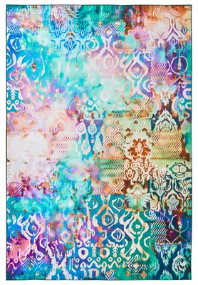 Obrázok produktu pre BELIANI Viacfarebný polyesterový koberec 200 x 300 cm, orientálny vzor v štýle boho, s nízkym vlasom