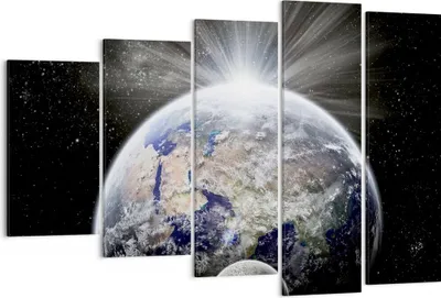 Produktbild von Bild auf Leinwand - Leinwandbild - Astronomie galaxie abstraktion - 150x100cm - Wand Bild - Wanddeko - Leinwanddruck - Bilder - Kunstdruck - Leinwand bilder - Wandkunst - EG150x100-2328