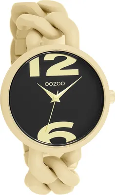 Productafbeelding van Oozoo damesarmband, gouden kleur, analoog horloge, kunststof band, model D2UOC11266