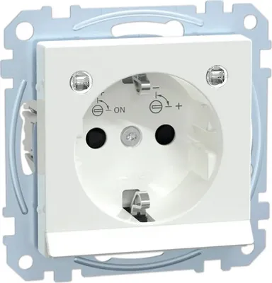 Immagine prodotto di Merten MEG2304-0325 Presa di corrente con protezione dei contatti rialzata Protezione contatti + presa luce M-Pure active bianco/lucido