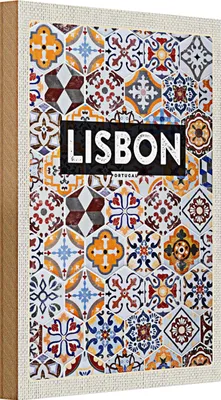 Produktbild von Holzschild Reise 20x30cm Lisbon Portugal Mosaik Kunst