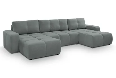 Produktbild von AX LIVING Ecksofa Grau mit Schlaffunktion Hosio 359 cm – Komfortable Wohnlandschaft