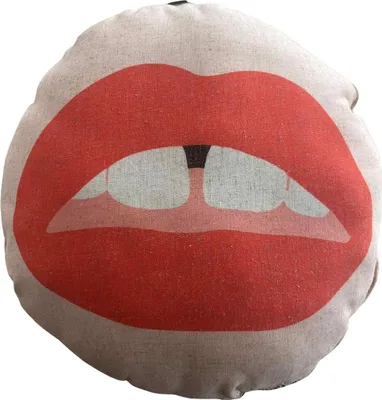 Immagine prodotto di Really Nice Things - Cuscino decorativo a forma di labbra, rotondo, 40 cm
